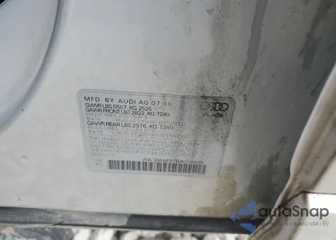 2011 Audi Q5 Premium Plus z USA, uszkodzony, nr VIN WA1DKAFP7BA019805